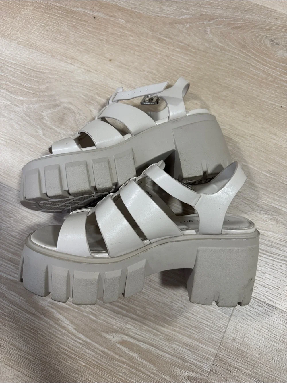 Madden Girl Beige Platform Sandals